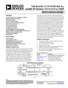 AD5025/AD5045/AD5065 Fully Accurate, 12-/14-/16-Bit, Dual, V  nano