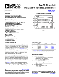 nano with 2 ppm/°C Reference, SPI Interface  AD5313R