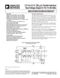 a 2.5 V to 5.5 V, 230 Dual Voltage-Output 8-/10-/12-Bit DACs AD5332/AD5333/AD5342/AD5343*