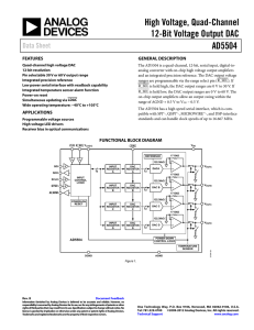 High Voltage, Quad-Channel 12-Bit Voltage Output DAC AD5504 Data Sheet