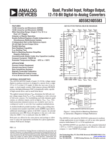 a Quad, Parallel Input, Voltage Output, 12-/10-Bit Digital-to-Analog Converters AD5582/AD5583