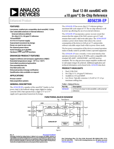 AD5623R-EP nano ±10 ppm/°C On-Chip Reference Enhanced Product