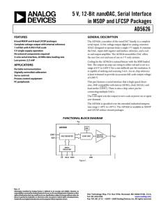 nano in MSOP and LFCSP Packages AD5626