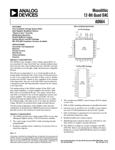 a Monolithic 12-Bit Quad DAC AD664