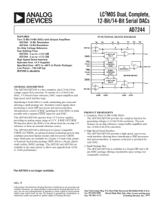 a LC MOS Dual, Complete, 12-Bit/14-Bit Serial DACs