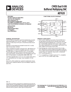 a CMOS Dual 8-Bit Buffered Multiplying DAC AD7628