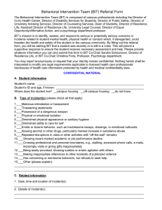 Behavioral Intervention Team (BIT) Referral Form