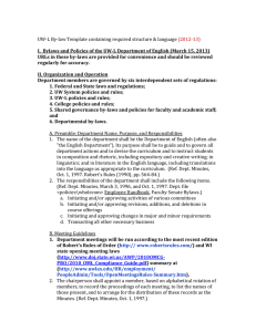 UW-L By-law Template containing required structure &amp; language (2012-13)