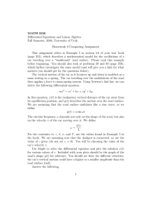 MATH 2250 Differential Equations and Linear Algebra Homework 9 Computing Assignment