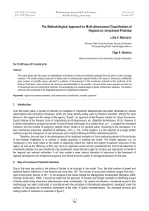 The Methodological Approach to Multi-dimensional Classification of Regions by Investment Potential