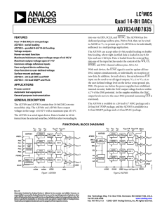 LC MOS Quad 14-Bit DACs AD7834/AD7835