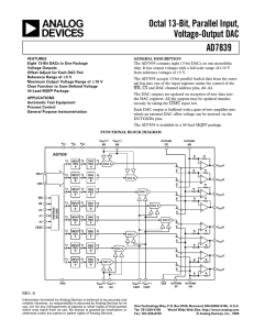 a Octal 13-Bit, Parallel Input, Voltage-Output DAC AD7839