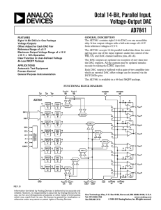 a Octal 14-Bit, Parallel Input, Voltage-Output DAC AD7841