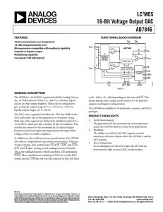 LC MOS 16-Bit Voltage Output DAC AD7846