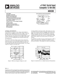 a +3 Volt, Serial Input Complete 12-Bit DAC AD8300