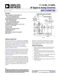 11-/14-Bit, 2.5 GSPS, RF Digital-to-Analog Converters / AD9737A