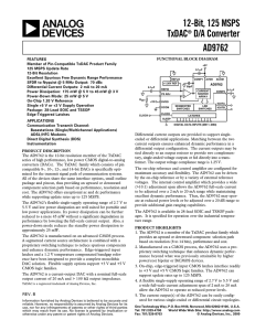 a 12-Bit, 125 MSPS TxDAC D/A Converter