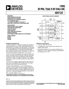 a CMOS 80 MHz, Triple 8-Bit Video DAC ADV7120