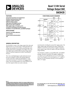 Quad 12-Bit Serial Voltage Output DAC DAC8420