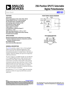256-Position SPI/I C Selectable Digital Potentiometer AD5161