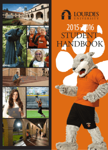 2015-2016 STUDENT HANDBOOK 2015-2016 Lourdes University Student Handbook