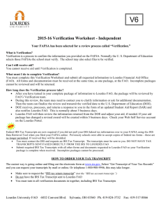 2015-16 Verification Worksheet - Independent