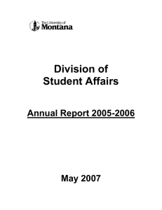 Division of Student Affairs  Annual Report 2005-2006
