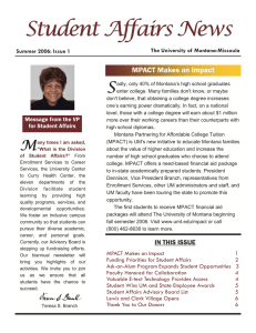 Student Affairs News SSSS MPACT Makes an Impact