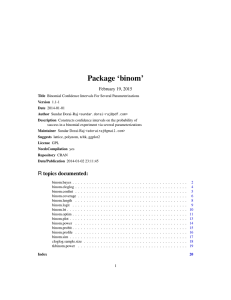 Package ‘binom’ February 19, 2015
