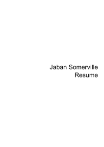 Jaban Somerville Resume
