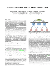 Bringing Cross-Layer MIMO to Today’s Wireless LANs