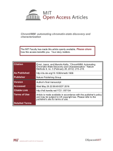 ChromHMM: automating chromatin-state discovery and characterization Please share