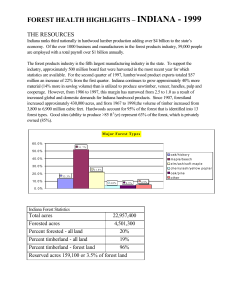 INDIANA - 1999 FOREST HEALTH HIGHLIGHTS –  THE RESOURCES