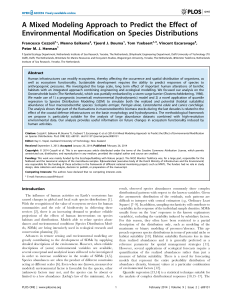 A Mixed Modeling Approach to Predict the Effect of