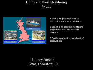Eutrophication  Monitoring in situ