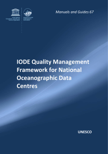 IODE Quality Management Framework for National Oceanographic Data Centres