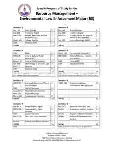 Resource Management – Environmental Law Enforcement Major (BS)