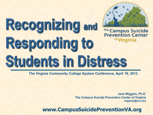 Recognizing Responding Students in Distress