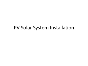 PV Solar System Installation