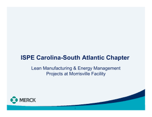 ISPE Carolina-South Atlantic Chapter Lean Manufacturing &amp; Energy Management 1