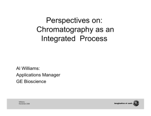 Perspectives on: Chromatography as an Integrated  Process Al Williams: