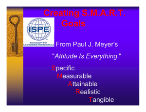Creating S.M.A.R.T. Goals From Paul J. Meyer's Attitude Is Everything