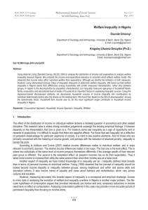 Welfare Inequality in Nigeria Mediterranean Journal of Social Sciences Osunde Omoruyi