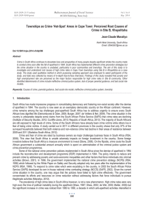 Townships as Crime ‘Hot-Spot’ Areas in Cape Town: Perceived Root... Crime in Site B, Khayelitsha