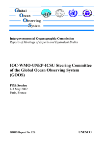 IOC-WMO-UNEP-ICSU Steering Committee of the Global Ocean Observing System (GOOS)