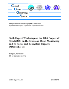 Sixth Expert Workshop on the Pilot Project of