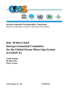 IOC-WMO-UNEP Intergovernmental Committee for the Global Ocean Observing System (I-GOOS-X)