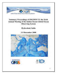 Summary Proceedings of IOGOOS-VI: the Sixth Observing System