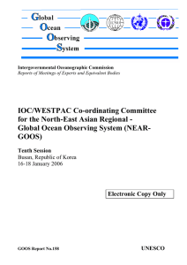 IOC/WESTPAC Co-ordinating Committee for the North-East Asian Regional -