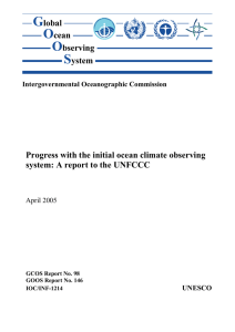 Progress with the initial ocean climate observing Intergovernmental Oceanographic Commission UNESCO